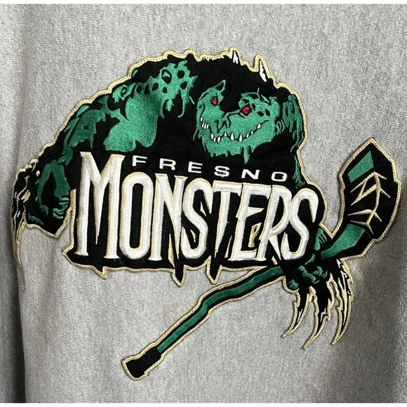 Champion Reverse Weave Fresno Monsters Junior Hockey Men's XXL Sweatshirt - Gray - Picture 5 of 9